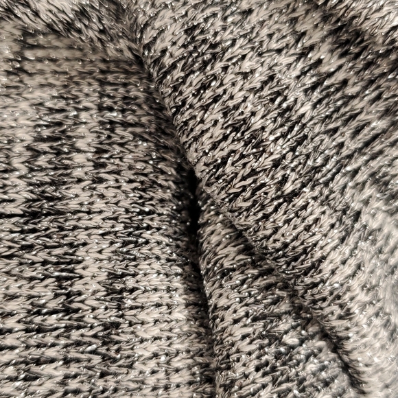 Anthropologie NWT Sparkly Grey Sweater Top with Black Lace Trim! ❤❤❤ - Picture 15 of 16